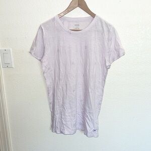 PINK Victorias Secret cotton purple mini logo short sleeve t-shirt new